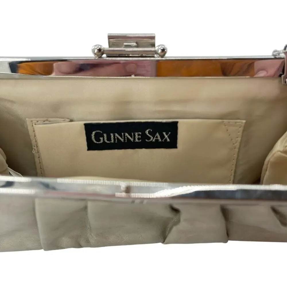 Gunne Sax Old Money Silver Vintage Clutch Chain Link Retro Purse